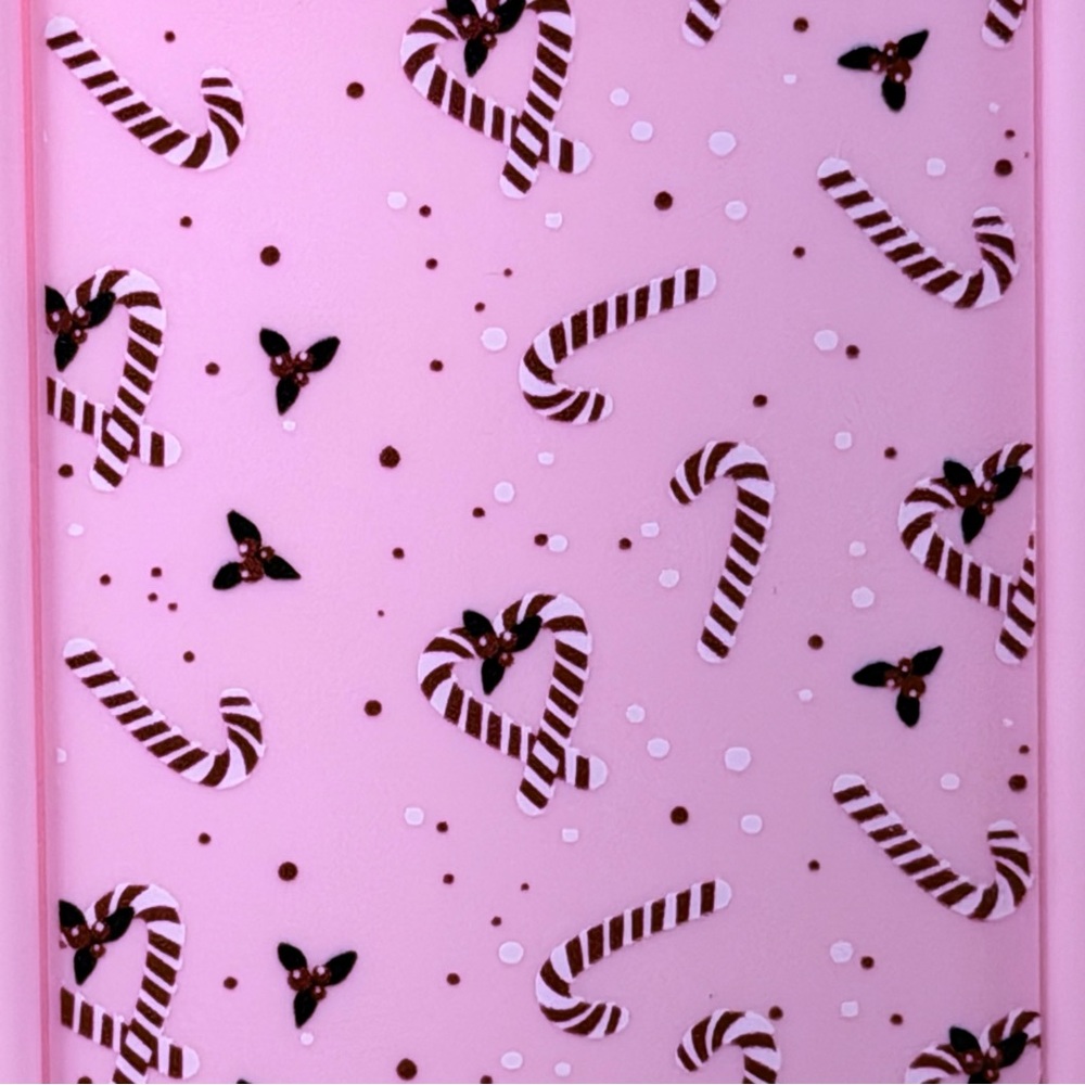 Pink Candy Cane Christmas Phone Case Coquette Holiday Girly Aesthetic iPhone 16 - Picture 2 of 2